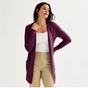 Nine West Essential Cardigan Burgandy Small